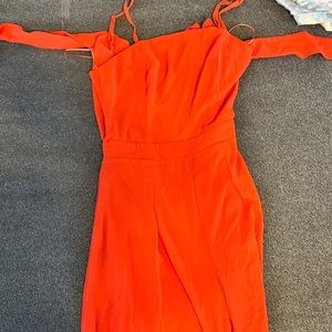 Orange, tie back, jumper